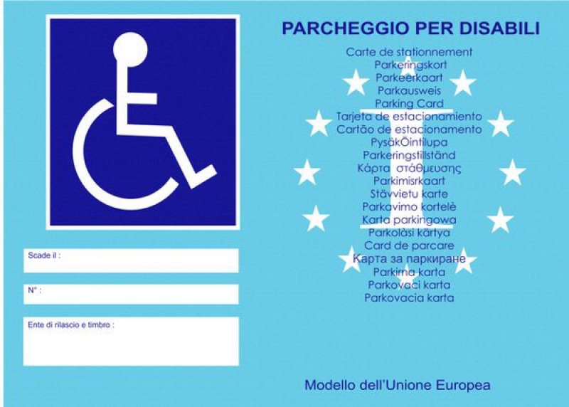 Nuovo pass per i disabili da settembre 2015